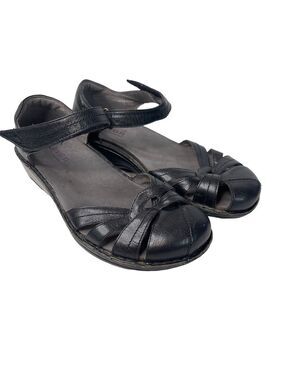 Aravon New Balance Black Closed Toe Flat Soled Sandal Size 9EE AA10BK